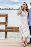 The dress was very comfortable and wore it all day. It was very flattering. I liked the adjustment straps. - Sara K.