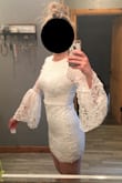 It is such a beautiful dress and it was so flattering. The lace is a tad heavy and thick, so I had to return because I was afraid I would get too hot while wine tasting in the middle of summer. I loved it so much though that I think I will eventually order it again in another color for a spring or fall event! - Savanna Y.