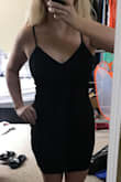 Super flattering. An inch or two long on me as I'm 5'5, but can easily be tucked to make shorter. A bit more bodycon tight than I expected, but think I'm going to shorten it an inch or two and wear it to Vegas - Karli F.
