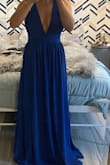 The bride picked this dress out for her bridesmaids and I absolutely love it! It's probably the best bridesmaid dress I've had on. It fits perfectly and is extremely well-made. I'm short, so even with those big heels, I will have to hem about 4 inches. These dresses are made for tall people, so be prepared to hem whatever you purchase if you're a shortie like me. - Duyen T.