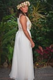 I'm petite at 5'2" with a medium rib cage size. Other than being a bit long, it fits true to size. Just a small alteration for length, and because I have a short torso, a bit of an alter to the top. Other than that, it was a dream wedding dress. Flowy and lightweight, this dress was perfect for the sunburn I had and the tropical climate in Hawai'i. - TIA R.