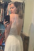 Love this dress! The beading is gorgeous. It is a little heavy but that was expected. Fit is great, I wanted a little breathing room but it is a tad long. I am planning to see in a bra (or just cups). For the price, it is a STEAL! - Marisa S.