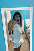 This is the third dress that I have gotten from lulus and returned that was super tight on my thighs but left a big pouch on my waist. It's super pretty I wish It fit well to compliment my body. - Mary A.