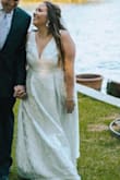 I ordered multiple dresses for small wedding ceremony after wedding was postponed. This dress was gorgeous and made me feel like a princess on my special day! The fabric was so pretty and the dress was very comfortable! - Alexandra J.