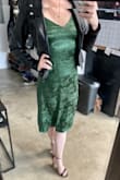 After reading reviews saying this dress was big in the bust area, I ordered a size smaller than what I normally wear. It's a little tight but more flattering than if it had been too big, I think. Otherwise fits perfectly and pretty flattering! - Whitney H.