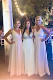 I loved this dress for my beach wedding!! It was exactly what I envisioned, light weight but still elegant. I was very impressed with the quality for the price. I did have to have it hemmed and the straps shortened, but otherwise, the fit was perfect. - Kristyn C.