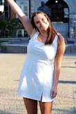 Very cute and flattering. Could wear any bra which is nice with larger busts - Rachel S.