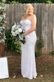 I ordered a size too small, unknowingly lol so definitely check the size chart before you buy. I would have been more comfortable in an XL instead of a Large! 
The sequins did rub my underarms pretty bad and I only wore it for about 2 hours. But it is a beautiful dress! - Hali W.