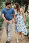 LOOOOOVE this dress! It fits be perfectly especially around the waist. It's nice and light and flowy but also has a slip underneath! I used it for my engagement photos! - Colleen M.