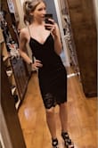 Great sexy date night dress. I'm always worried when I get something that would have to be worn without a bra. But it fits perfectly with some stretch. Love it - Nicole Q.