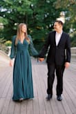 I wore this dress for my engagement shoot and it is absolutely stunning. I usually have problems finding dresses that are long enough for me but this was perfect with heels. The neckline was a little open for my taste but nothing that a little fashion tape couldn't fix. I would buy this is another color for sure! - Merrily G.