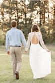 I bought this dress to wear for an engagement photo shoot where the photographer wanted to use us as models for her portfolio. She wanted a boho vibe and this dress definitely fit the theme! While it was a little long on me (even in heels), it fit perfectly and I loved the way it looked on! The back is stunning! - Elizabeth J.