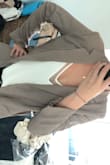 I was looking for a work blazer that could also work as a jacket when it's colder (wearing a coat and a blazer on cold days is way too tight). I ordered an L instead of an M because I like to not be too constrained in my blazers and it works perfectly. It's cute and a thicker material. - Faustine D.
