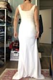 The dress is made with nice material and the fit feels good, probably better if I ordered an XS over a S. The only thing I didn't like was the sweetheart-like neckline, it's just not me. But it's still a great dress! - Allison B.