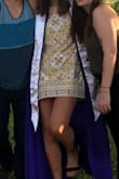 The dress was perfect! I ordered it online a week before my grad pics and was worried about it not coming in on time and it being too short but the dress fit perfectly and came in way sooner than expected! I also paired it with a pair of shoes from lulus and those fit perfectly as well!! Overall I'm super happy with my order! - Gabriella H.