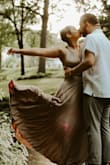 This dress fit perfectly because I ordered a size down. Its long and super stretchy but definitely get some pasties because anything your wear under it will show the lines. I wore it for our photoshoot and it was so comfy and flowy and I love that I can wear it in a different style. So worth it! - Sierra T.