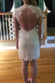 I bought this dress for my bridal shower & it fits perfectly!! I absolutely love it so I had to share. It's the perfect length as well.. not too short! Fits perfectly! - Amanda W.