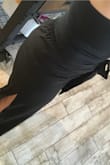 I really love these pants! That little bit of stretch makes the difference! You can wear them in comfort but they look amazing. The skits on the side are so unique. I would only change one thing... I would have the front tie extend as fabric with belt loops at the back to hide the "old lady pant" elastic look. I don't love that because I'm wearing this with a tucked-in shirt. I will run it to my seamstress and see if she can do something to create an illusion or something lol seamstress magic maybe. - Stacy Z.