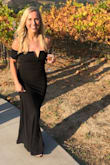 This dress was SO elegant and expensive looking. I wore it to a wedding and got so many compliments. It fits like a glove but also compression so it holds you in. Love, love, love.

It's a teeny bit long (I'm 5'4") so you need really high heels or to have it tailored. But damn I love this dress. - LaNae N.
