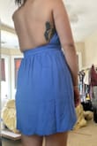 I normally get between size XS Or S, but for some reason, the back part of this only measures 9 in from the breast cups/portion of this dress. I don't know what child would have a back measuring that tiny. I didn't want to order a size up bc then it will be too droopy on my breast. It leaves a 3.5 in gap between the breast in the front which looks pretty off. My nips are not in the right place in the breast cups. Don't want to tighten the ties too much bc then my back would be looking like a muffin top & just down right uncomfortable. Worst part is that Lulus won't even give me the option for exchange or return. I don't think I'll be ordering for here anymore coz this is the 4th dress I got that's worth more than $40 each that can't be exchanged/returned & ended up giving away. I expect more for the price. Extremely disappointed. 2 stars for color - Liz G.