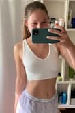 This crop is so soft and isn't see through which is great - Cassie B.