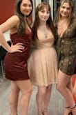 I ordered this dress for my senior year hoco! I loved this dress because of the sparkles and the color mixture of gold and pink! The sparkles really showed in the light although it did leave a bit of a glitter mess so if you don't mind that I would recommended this dress! - Ashley A.