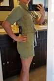 This is awesome, the fabric is structured yet soft and as other people have noted it fits us ladies with athletic thighs (a real challenge sometimes!) Love this and highly recommend. I normally wear a S in Lulus, unless it's oversized or super flowy, then I'll size down to an XS, the S fit perfect. - Williams
