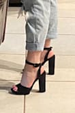 Size is true, I ordered a size 7 (which I normally wear) and they fit well. They're also surprisingly comfortable. Only part that bugged me is the "toe strap" which I'm sure I can break in with time. Otherwise, they're amazing shoes, and also my first Lulus order, so I plan on buying more! - Ana F.