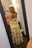 I have received many compliments on this dress! I will say that I'm small chested and it is a PERFECT fit in the bust area, so keep that in mind if you're normally a size small but have a larger bust. This dress is great as a casual dress with flat sandals or as a more wedding-esque summer dress with heels. Love love love it, I feel like a flowy, summer goddess:) - Samantha S.