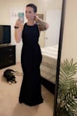 I got this dress for a steal when it was on sale, but it's worth every penny of even the full price. The material is thicker than I expected with just enough stretch to fit perfectly. The back and the neckline are so flattering. I'll most likely just wear pasties but I could easily go braless if I wanted to. Considering buying this in the other colors because I love it so much! - Jessica S.