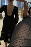 So I want to start out by saying that this dress is GORGEOUS. The quality is excellent and I loved the lace and cutout. The issue I had with this dress was sizing. I'm usually between a small and a medium and based on other reviews decided to go with a small. I couldn't even zip it up halfway.... I'm decently long and lean so I'm not sure if it was just the width of my back? I thought about exchanging it for a medium but was also worried about people being able to see my butt. You can't really tell in the photos, but the lace on the bottom is pretty sheer so I felt like the solid part barely covered my butt. Had it fit I probably would have kept it but I ended up finding another Lulus dress that I liked better anyway. I would just say if you're in between sizes to definitely size up. - Laura M.