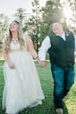 Like a few other reviews, I had my wedding planned for the summer of 2020 and a dress that would not be ready in time so I purchased this one. It is white lace with a nude underlay which can throw yellow/gold hints. I am 5'5" and it was a little long even with a 2" heel but it did not bother me. It wasn't exactly what I was looking for but fit well and was beautiful for our small, backyard ceremony with a few friends and family. - Amy P.