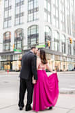 I just ADORE this dress. Cannot say enough good things about it. I originally purchased it for my bridal shower, and got SO MANY compliments on it at my celebration. A year later, I wore it for my anniversary session with my husband because I just love it that much. The color is STUNNING and it's very high quality. The skirt is layered, which makes it flow beautifully. Our photographer got so many fun pictures of it moving around! It's also extremely flattering. I love the open back, and the way it lays on my body makes it super flattering no matter what size I'm at at the time. Highly recommend! - Athena M.