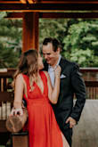 I had been dreaming about doing a red dress for my engagement pictures because they always look so dreamy! This one did not disappoint! The slit made it very Angelina Jolie and the color really popped in all the pictures! - Tricia H.