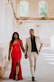 If you wondering about this dress no need. As you can see in the pictures it was awesome. Got so many compliments! The red just popped so well off my melanin. Don't hesitate get this dress! - Ashley J.