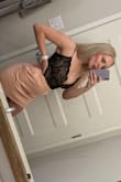 I bought this for my 21st and was a little worried it would be tight on me since it isn't super stretchy but it fit perfectly! I wore it with a bodysuit from here and felt so confident. Highly recommend! - Elizabeth T.