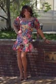 I ordered a medium but had to return it for a large. The tag for the medium also calls it a 6 - I take an 8 which is typically considered to be medium. The size issue aside, the dress is wonderful. Totally summer, totally cute, totally party. I call it my fiesta dress. - Julie D.