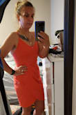 Fabric is thick. Fits beautifully. Perfect for an outside wedding - Sarah R.