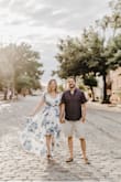 This dress was gorgeous for our engagement session. However, I was disappointed in the way it was cut around the chest. The photos online don't suggest it's a low cut dress, but in order to make it work for our session, I needed to add a tank. Love the way it looks in pictures, but be forewarned, if you have a big chest, prepare to cover. - Leah P.