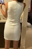 This is a very cute dress but I did not fill out the top. Nice thick material, not see through at all. I highly recommend it if you have a bigger bust! - Amy L.