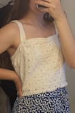 I got this a size too big because it was all they had left and I really wanted it, its pretty big around my ribs so I think I'm just gonna get it hemmed. Other than the size issue I'm very happy with it, it's very cute and comfortable. :) - Hannah R.