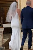 I wore this dress on my Quarantine wedding day.  We are still doing a big reception at a later date but I wanted to find something I still loved for getting married in the church.  I ordered this three day's before my wedding and chose to wear it two days before.  It fit like a glove and I got SO many compliments on this dress.  Safe to say I loved it and felt like a real bride in it! - Lizzy B.