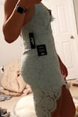 i wear a size 6, but i have hips and a butt and the dress was to tight on my bottom half and a little loose on my bust, and too short in the front, unfortunately i will be returning. - Serena J.