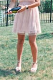 I absolutely LOVE these! They are super comfy and cute. I wore them for my birthday party and they lasted pretty much all day! I ordered these in black as well. I am usually a 7.5 but based on reviews I sized down to a 7 and they fit perfectly! - Kylee S.