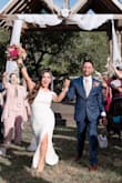 This dress is stunning! I bought two Lulus dresses for my wedding and I could not decide which one would be the ceremony dress. They are well made and extremely flattering. I am a short Latina girl but I have hips and butt to accommodate but the fabric hugs in just the right places :) I decided to wear this gown for the ceremony and my husband could not get his eyes (and hands) off me during our wedding. You can't beat this price and believe me you will get plenty of compliments. - Carly M.