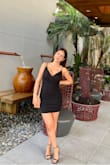 This dress is vavavoom! I felt so good in it for date night. It's shorter than I'm used to, but I love the backless touch. - Jessica G.