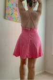 Absolutely obsessed with this pink dress. The material is silky and super comfy. The length is perfect. It's not too short but also not too long. I could see this dress being worn for formal events or to a relaxed party. I can tell I'll get lots of wear out of this one. Mine came a little wrinkled but other than that, I love it. - Olivia L.
