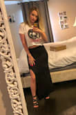 I needed a new black maxi skirt and this one was perfect. I can dress it up or down and the slit adds a bit of sexiness to it. - Kimberly R.