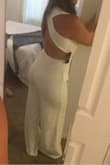 I ordered this for my bachelorette party which is going to be 70's themed. My fiancé dislikes pant suits/rompers but right when he saw me in it he told me how good it looked. I'm so excited to wear this! The material is thicker so it isn't see through. I also managed to wear a low pair or spanx underneath! - Hailey O.