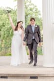 This was perfect for a COVID wedding. We eloped and postponed until 2021, and I decided that I wanted to save my dress for the sequel wedding. I didn't want to spend too much money since we were working on a modest budget for the elopement and this fit the bill! It was very long, but manageable. I really appreciated the adjustable straps because I didn't want to go to get it altered during COVID. I got a ton of compliments and everyone was surprised to hear how inexpensive it was. - Katherine P.